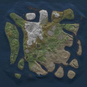 Thumbnail Rust Map: Procedural Map, Size: 3700, Seed: 2000, 16 Monuments