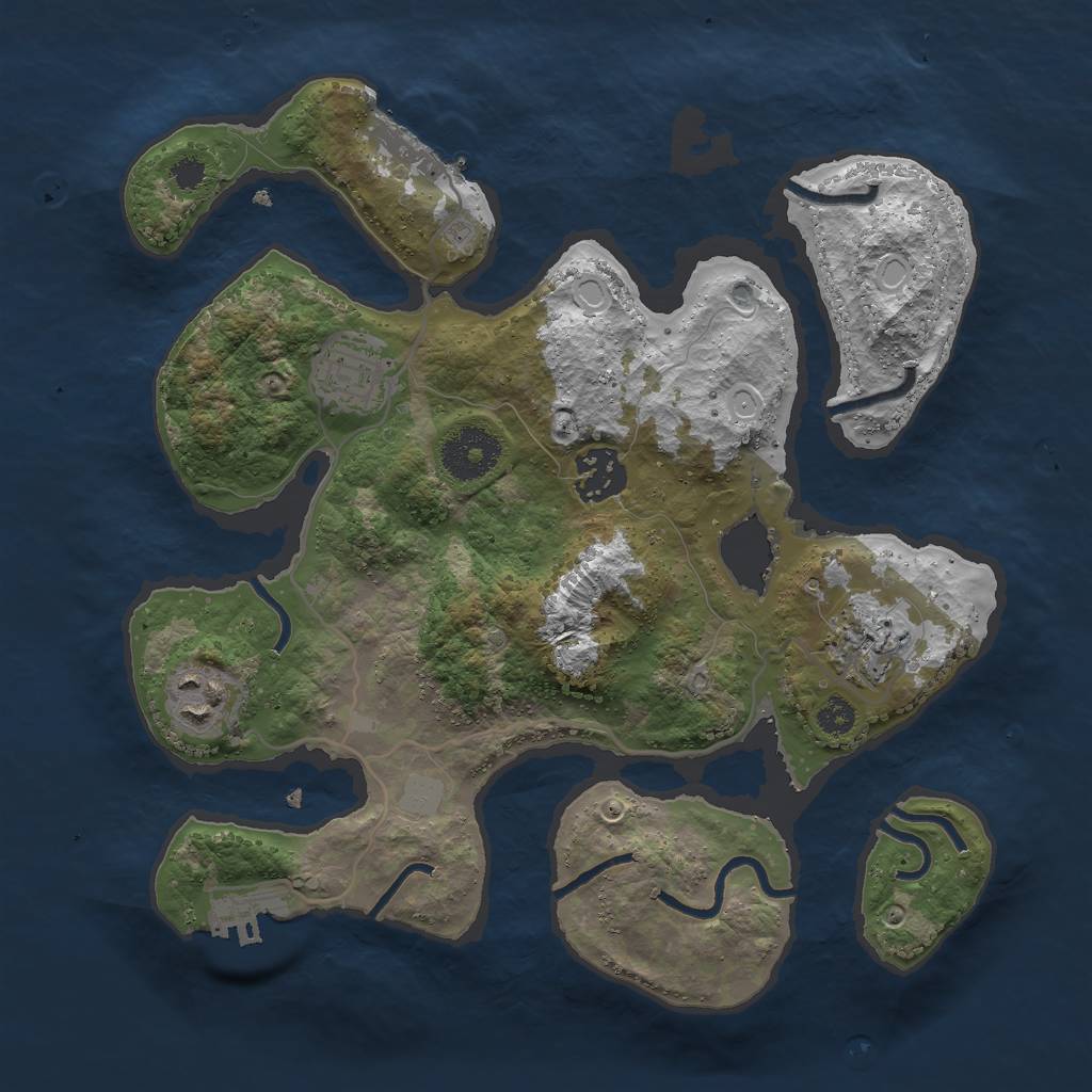 Rust Map: Procedural Map, Size: 3000, Seed: 656125661, 11 Monuments
