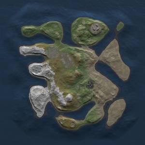 Thumbnail Rust Map: Barren, Size: 2800, Seed: 3091, 8 Monuments