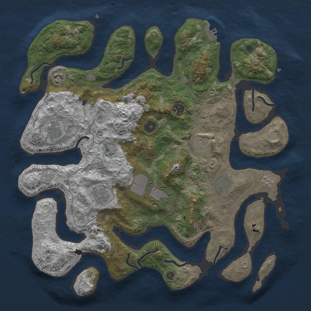 Rust Map: Procedural Map, Size: 4000, Seed: 2021121699, 15 Monuments