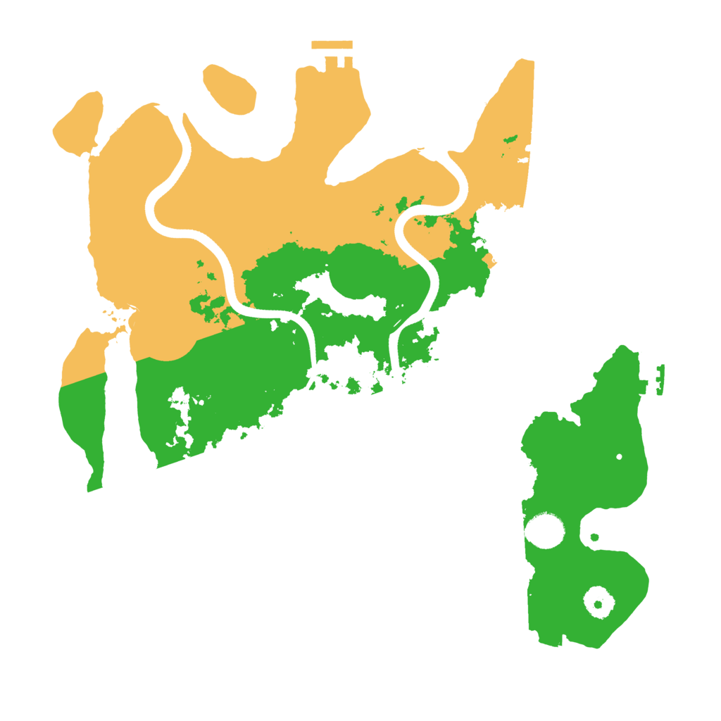 Biome Rust Map: Procedural Map, Size: 3550, Seed: 851484