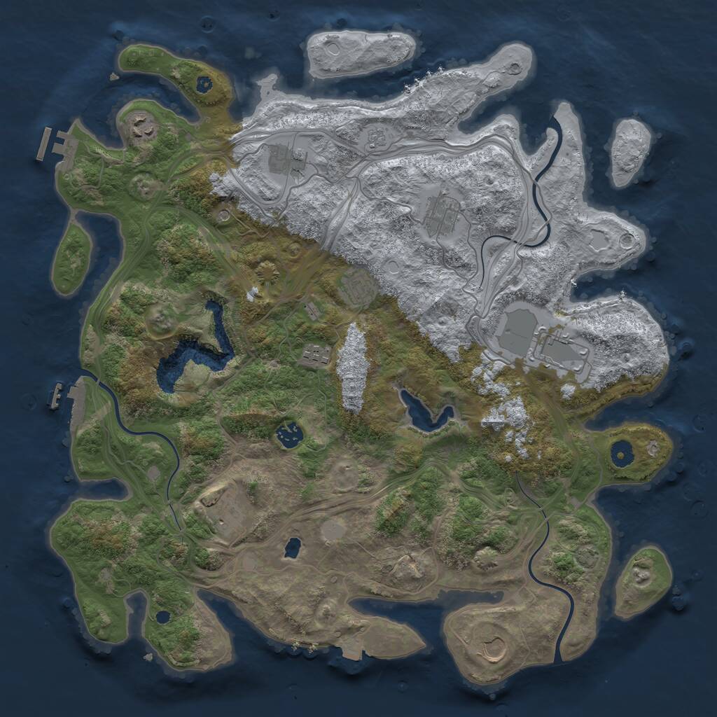 Rust Map: Procedural Map, Size: 4250, Seed: 13829, 15 Monuments