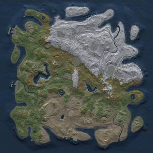Thumbnail Rust Map: Procedural Map, Size: 4250, Seed: 13829, 15 Monuments