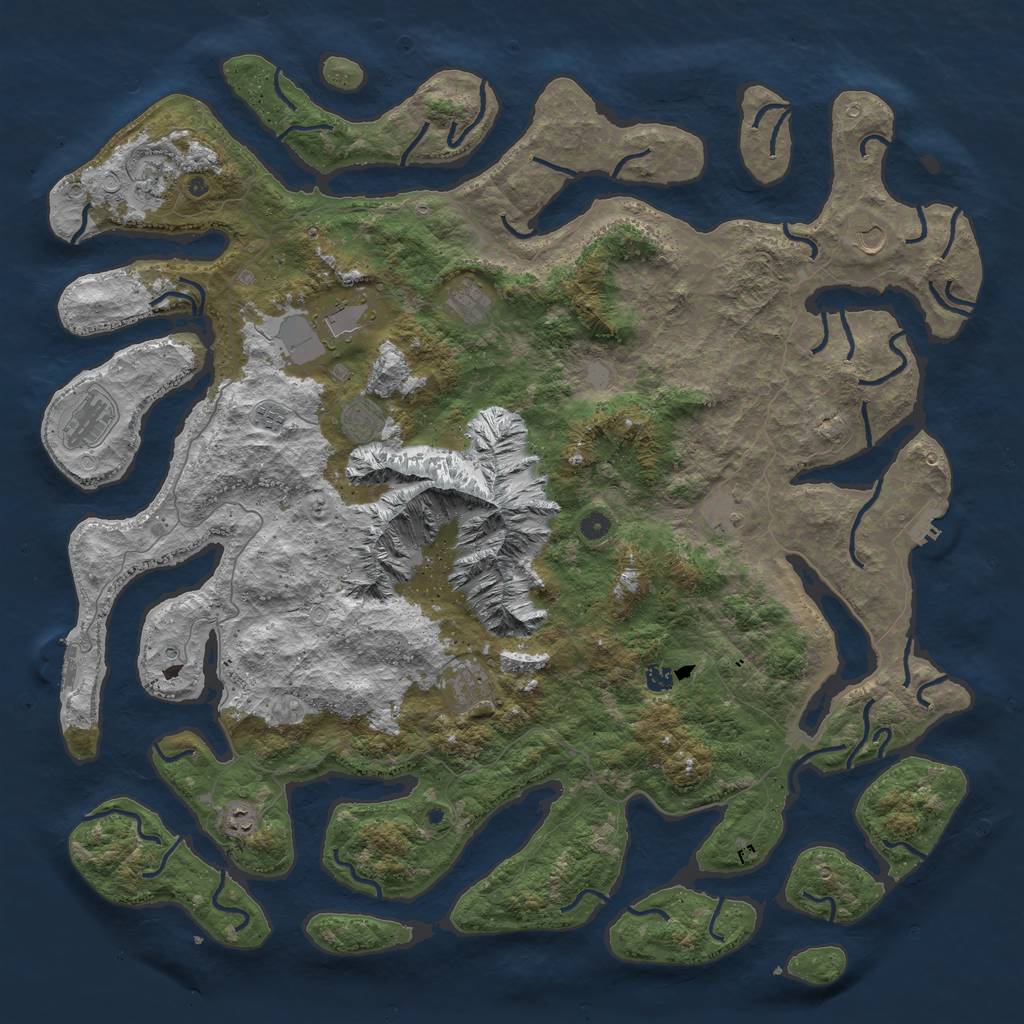 Rust Map: Procedural Map, Size: 5500, Seed: 8755, 19 Monuments