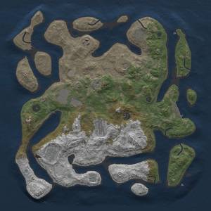 Thumbnail Rust Map: Procedural Map, Size: 4000, Seed: 1045468016, 15 Monuments