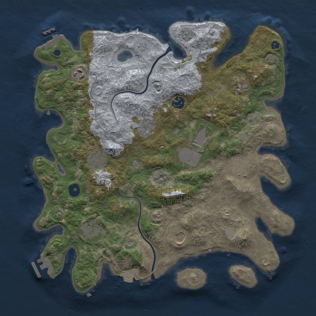 Rust Map: Procedural Map, Size: 3850, Seed: 2013120903, 16 Monuments