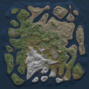 Thumbnail Rust Map: Procedural Map, Size: 4600, Seed: 23824, 17 Monuments