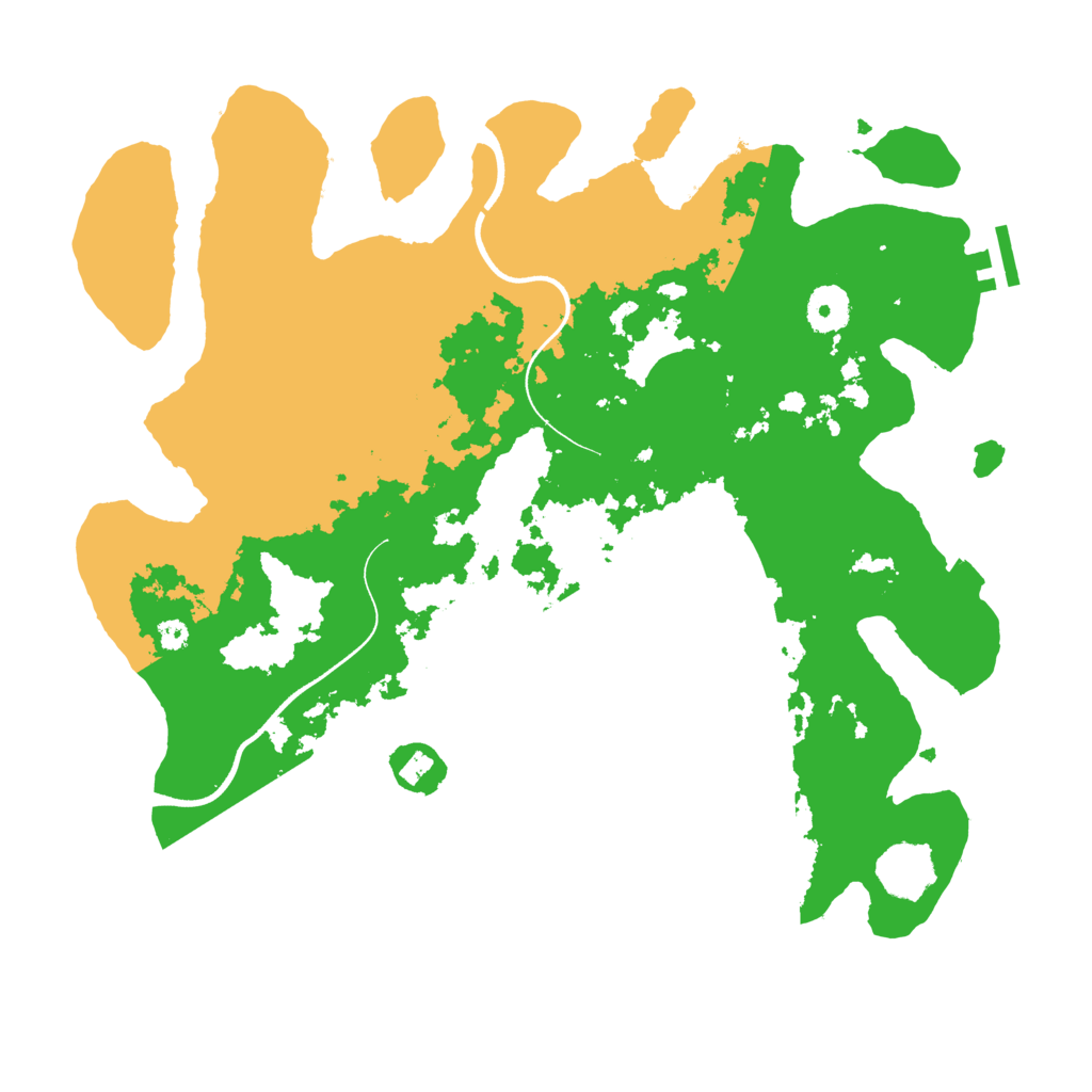 Biome Rust Map: Procedural Map, Size: 3600, Seed: 1111111