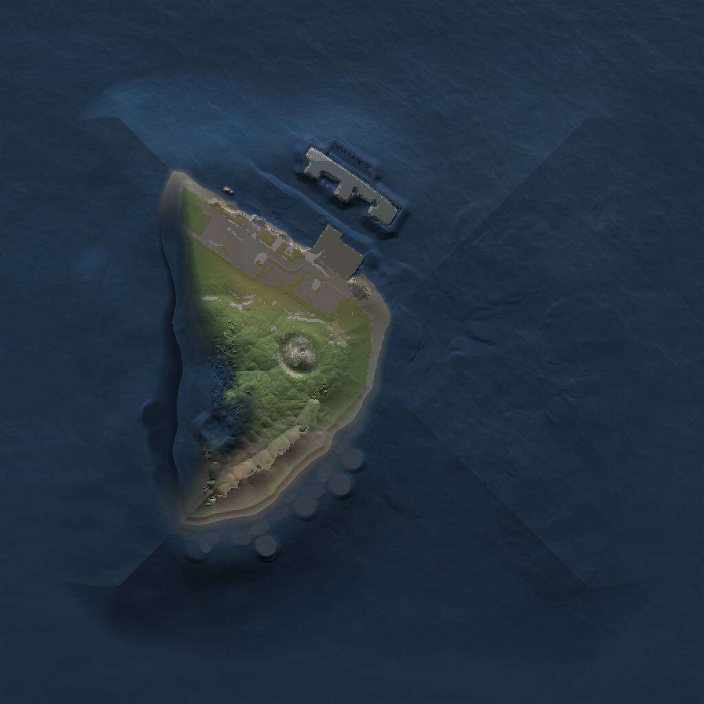 Rust Map: Procedural Map, Size: 1000, Seed: 3454, 2 Monuments