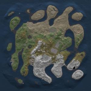 Thumbnail Rust Map: Procedural Map, Size: 3500, Seed: 67899181, 15 Monuments