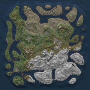 Thumbnail Rust Map: Procedural Map, Size: 5000, Seed: 151316156, 19 Monuments