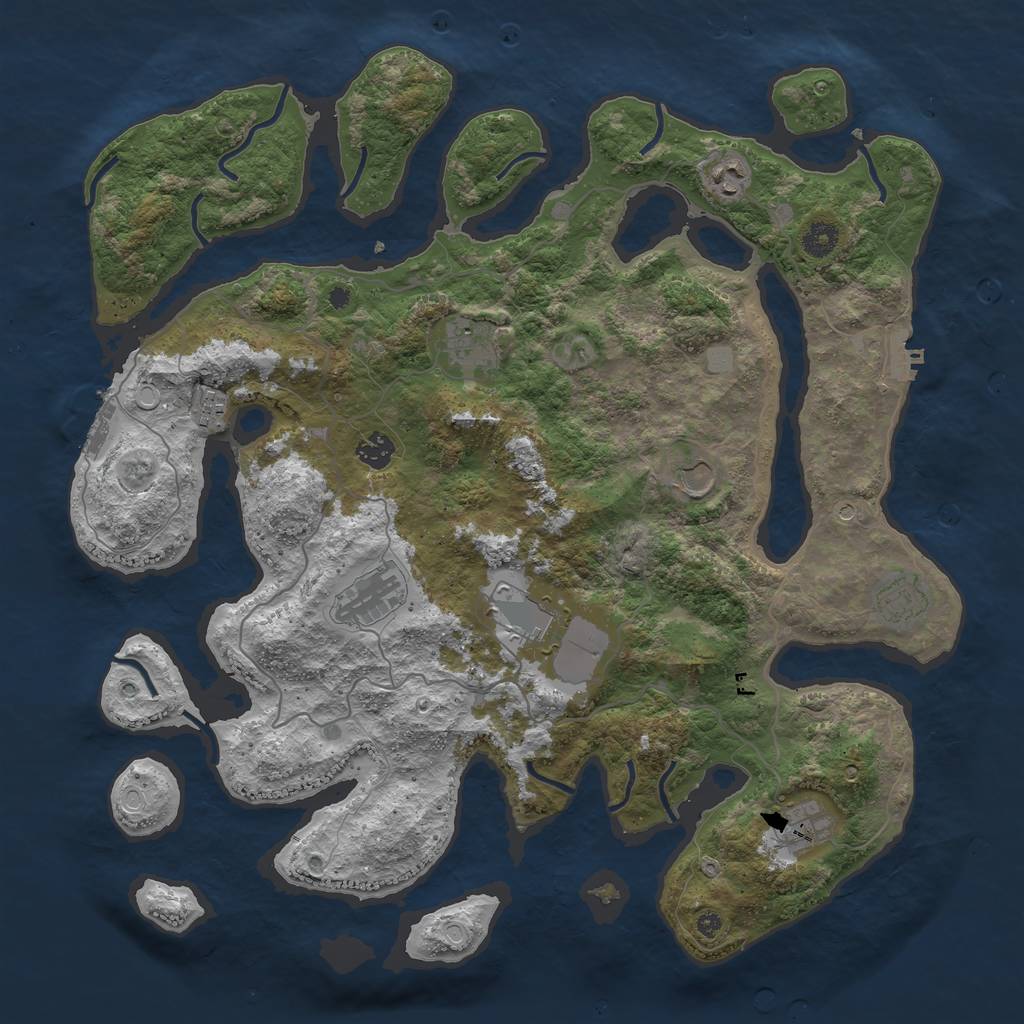 Rust Map: Procedural Map, Size: 4250, Seed: 1120, 17 Monuments