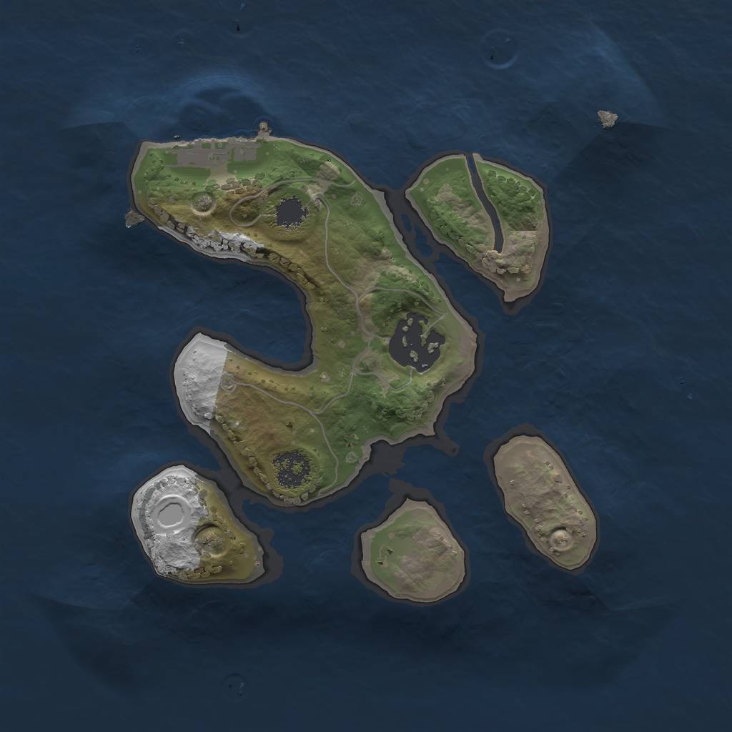 Rust Map: Procedural Map, Size: 2000, Seed: 2033, 7 Monuments