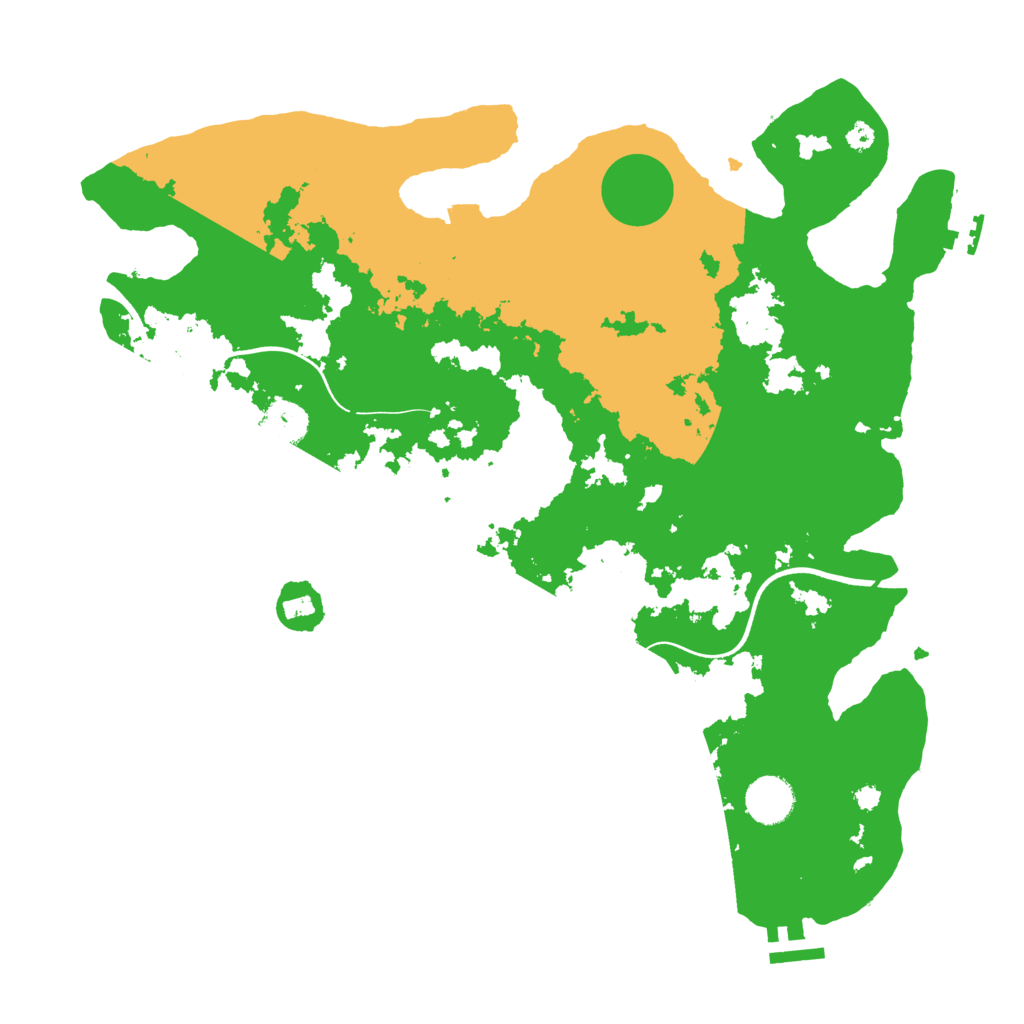 Biome Rust Map: Procedural Map, Size: 3750, Seed: 516540604