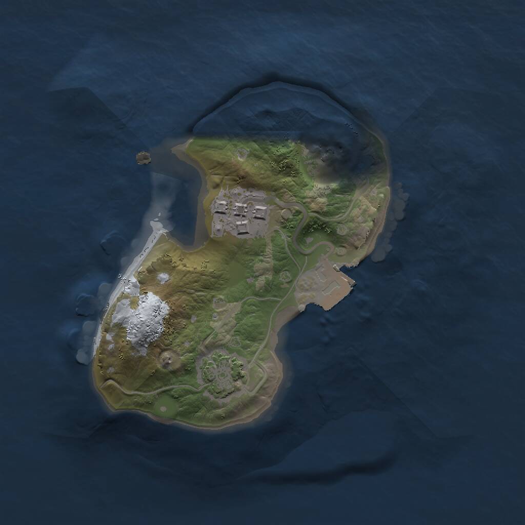 Rust Map: Procedural Map, Size: 1500, Seed: 2028, 3 Monuments