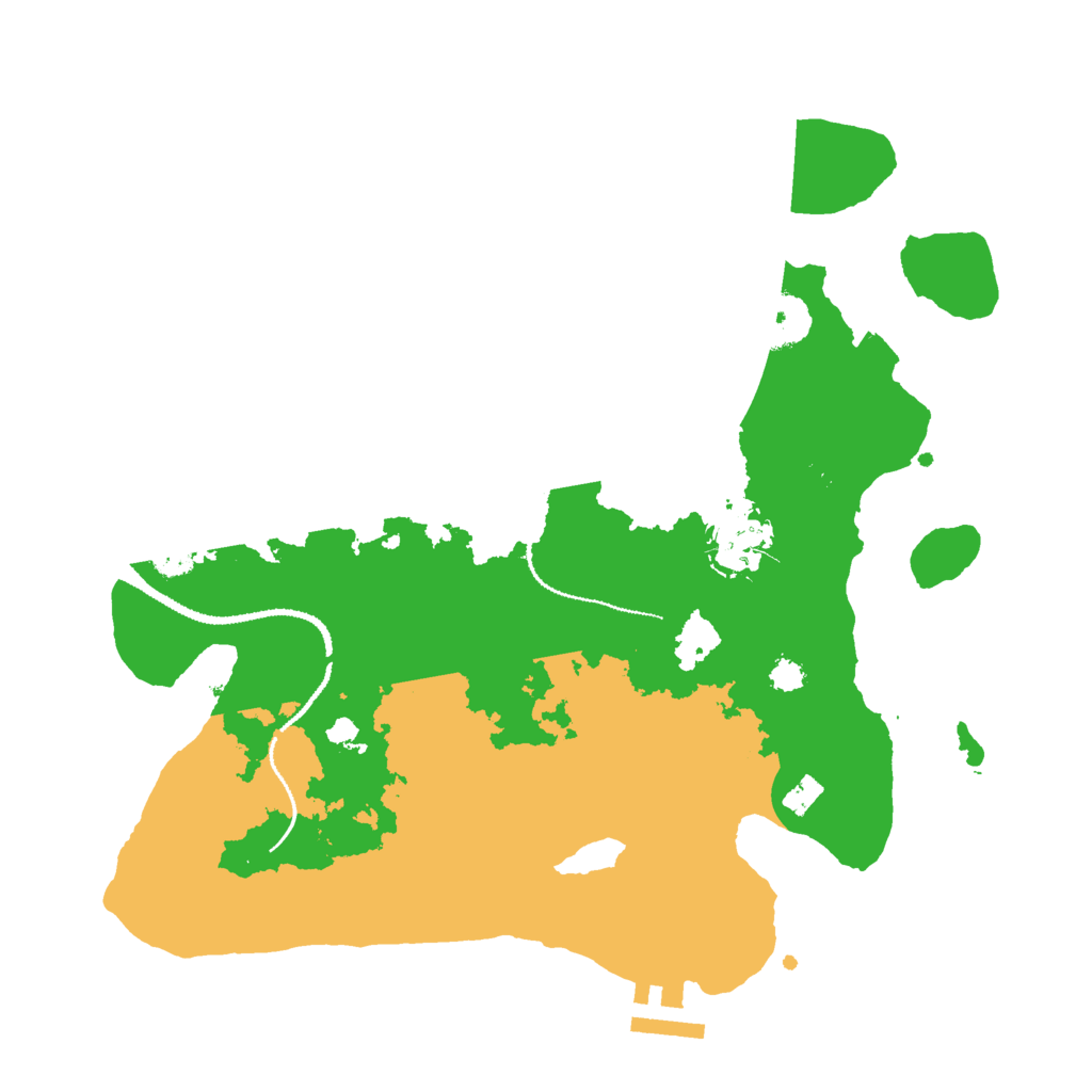Biome Rust Map: Procedural Map, Size: 3000, Seed: 190615