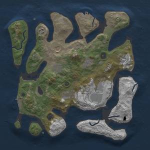 Thumbnail Rust Map: Procedural Map, Size: 3500, Seed: 119626110, 16 Monuments