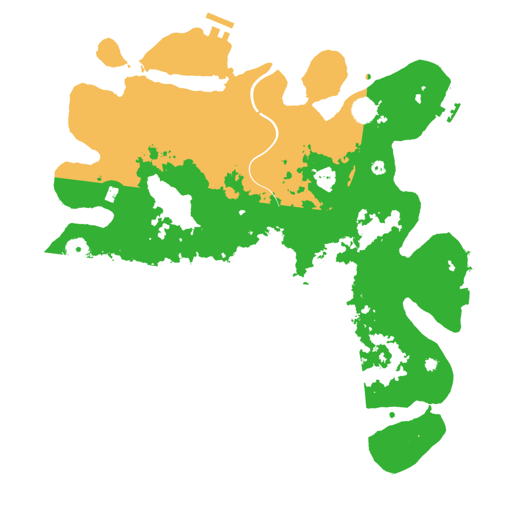 Biome Rust Map: Procedural Map, Size: 3550, Seed: 999150