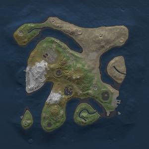 Thumbnail Rust Map: Procedural Map, Size: 2500, Seed: 323203917, 10 Monuments