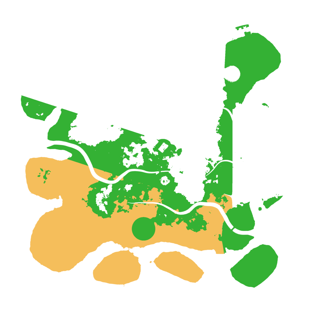 Biome Rust Map: Procedural Map, Size: 3500, Seed: 1991