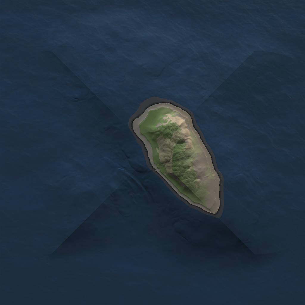 Rust Map: Barren, Size: 1000, Seed: 56896153, 2 Monuments