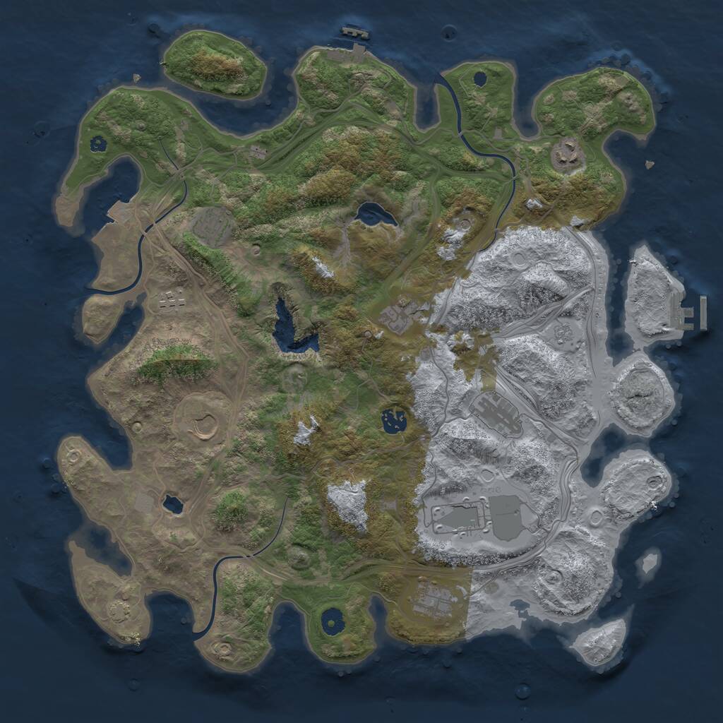 Rust Map: Procedural Map, Size: 4250, Seed: 152030, 15 Monuments