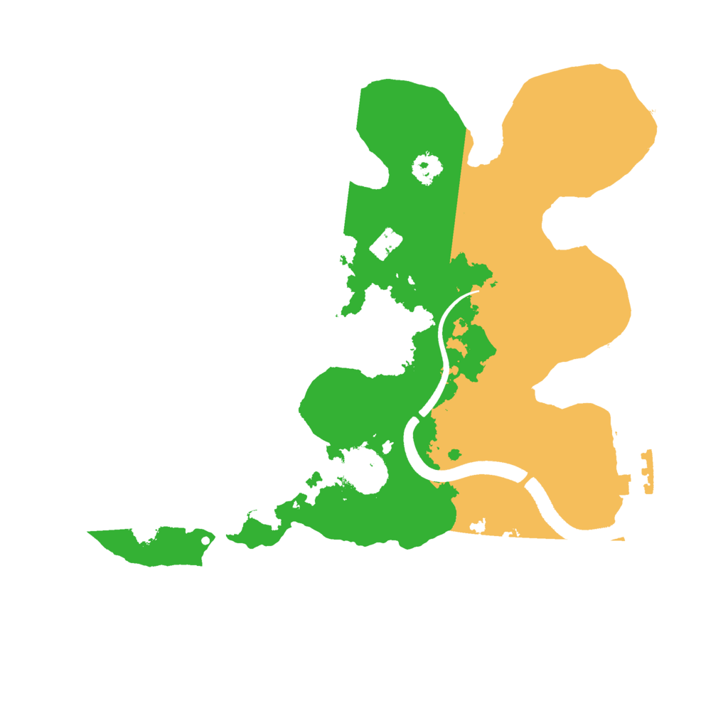 Biome Rust Map: Procedural Map, Size: 2500, Seed: 518592823