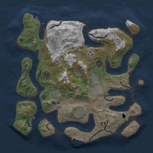 Thumbnail Rust Map: Procedural Map, Size: 3500, Seed: 586478524, 16 Monuments