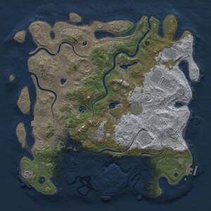 Thumbnail Rust Map: Procedural Map, Size: 4500, Seed: 1901433969, 16 Monuments