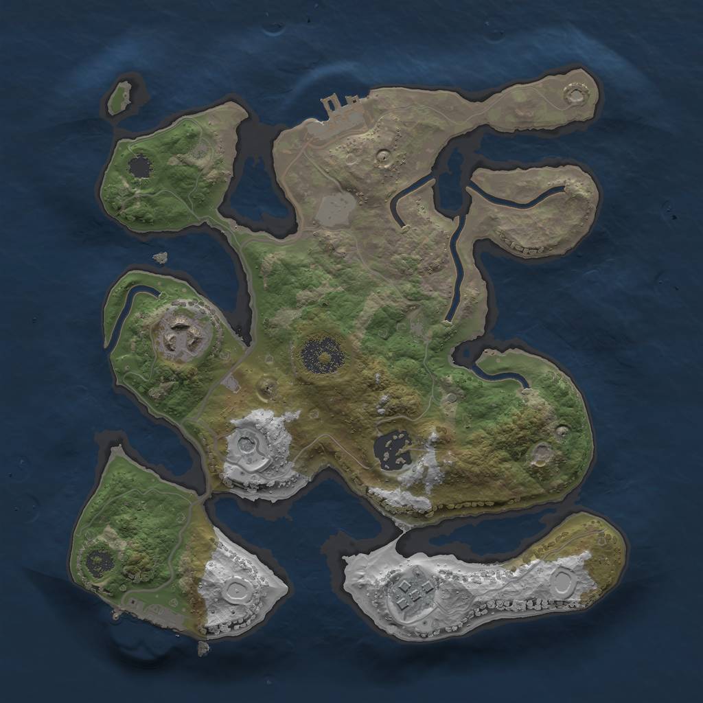 Rust Map: Procedural Map, Size: 2600, Seed: 253546, 11 Monuments
