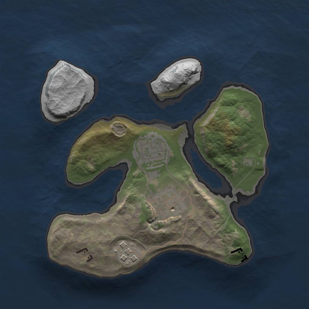 Rust Map: Barren, Size: 2000, Seed: 86, 5 Monuments