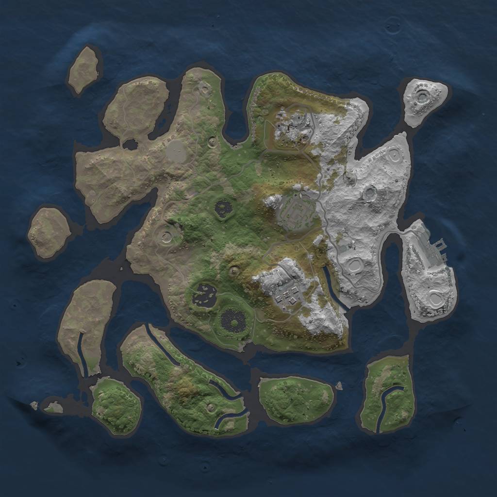 Rust Map: Procedural Map, Size: 3000, Seed: 56248645, 11 Monuments