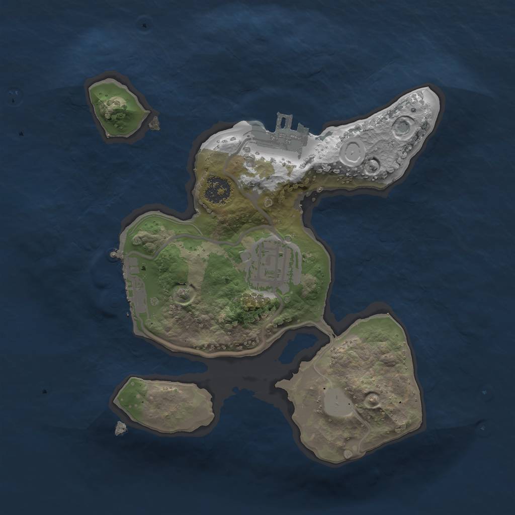 Rust Map: Procedural Map, Size: 2000, Seed: 694206913, 8 Monuments