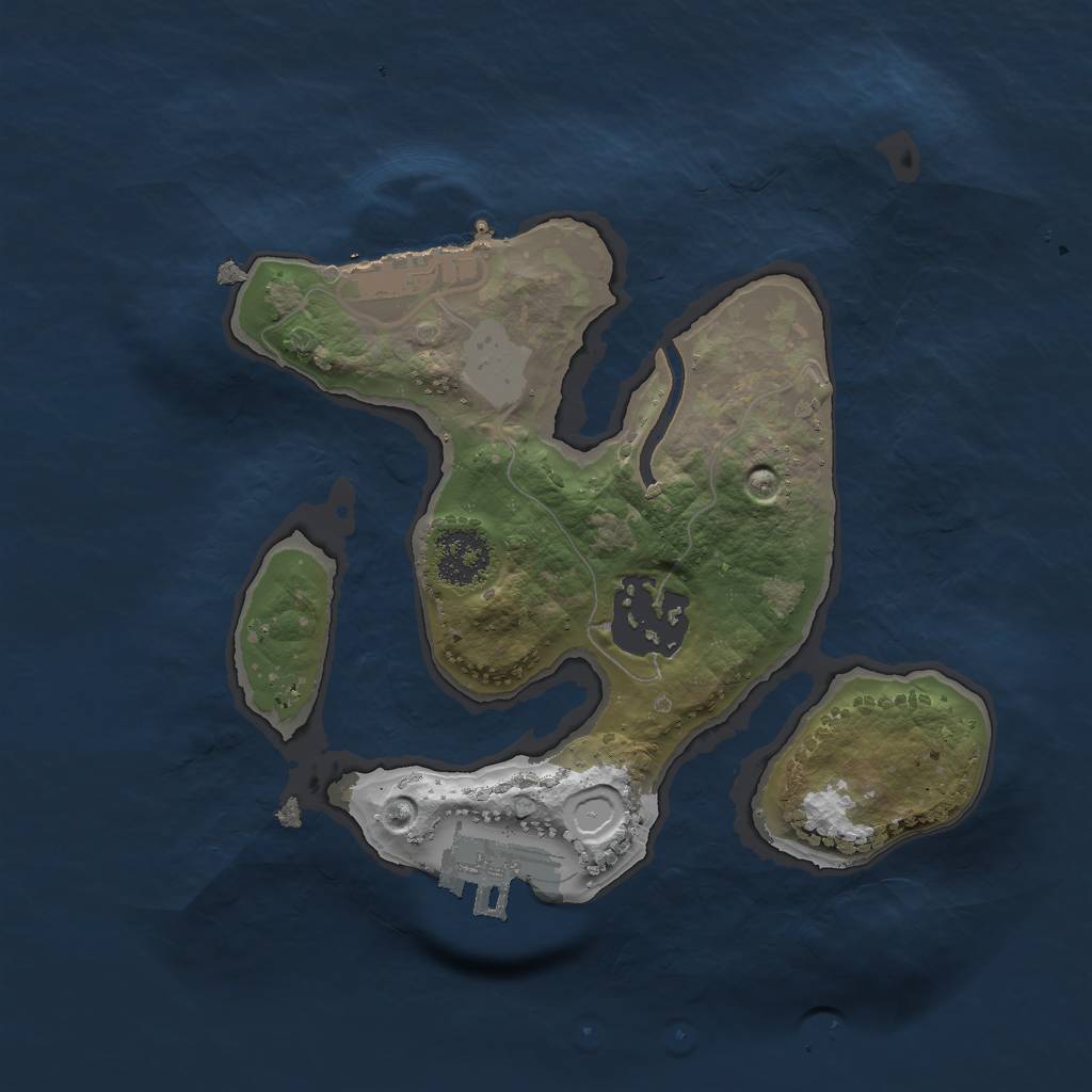 Rust Map: Procedural Map, Size: 2000, Seed: 967264, 8 Monuments