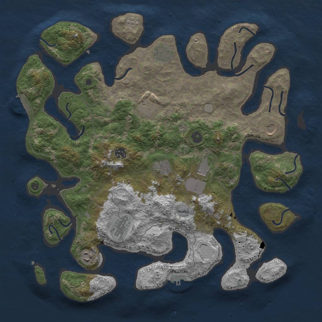 Rust Map: Procedural Map, Size: 4250, Seed: 1979013692, 17 Monuments