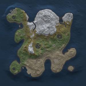 Thumbnail Rust Map: Procedural Map, Size: 2500, Seed: 1, 7 Monuments