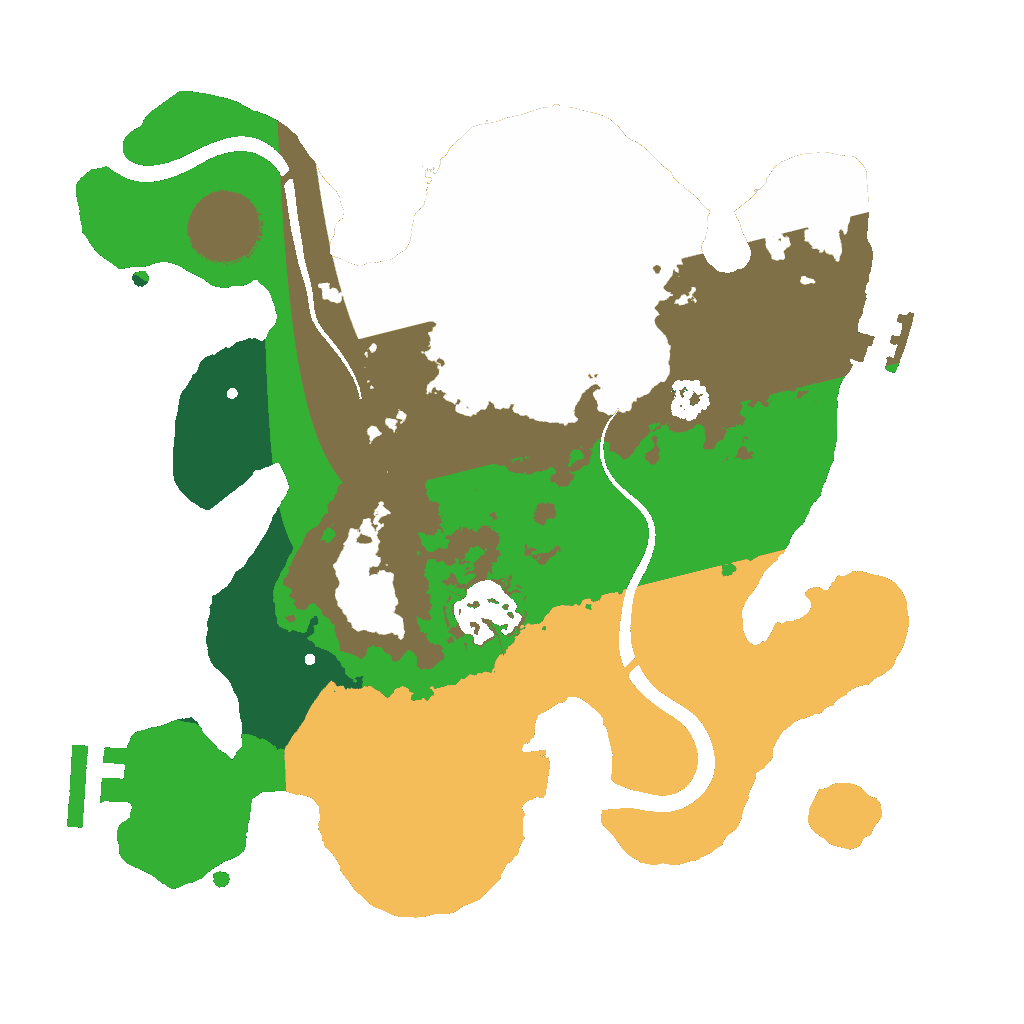 Biome Rust Map: Procedural Map, Size: 2500, Seed: 1