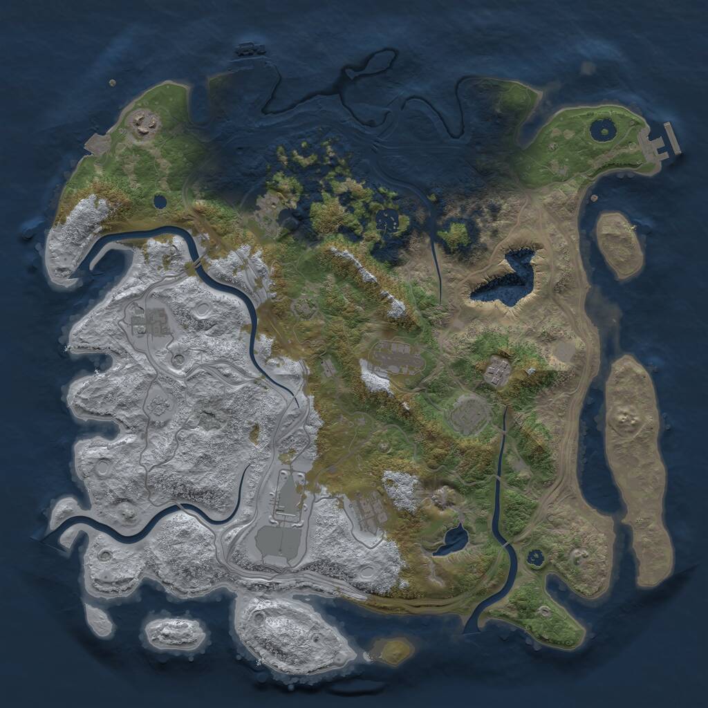 Rust Map: Procedural Map, Size: 4250, Seed: 53310664, 15 Monuments