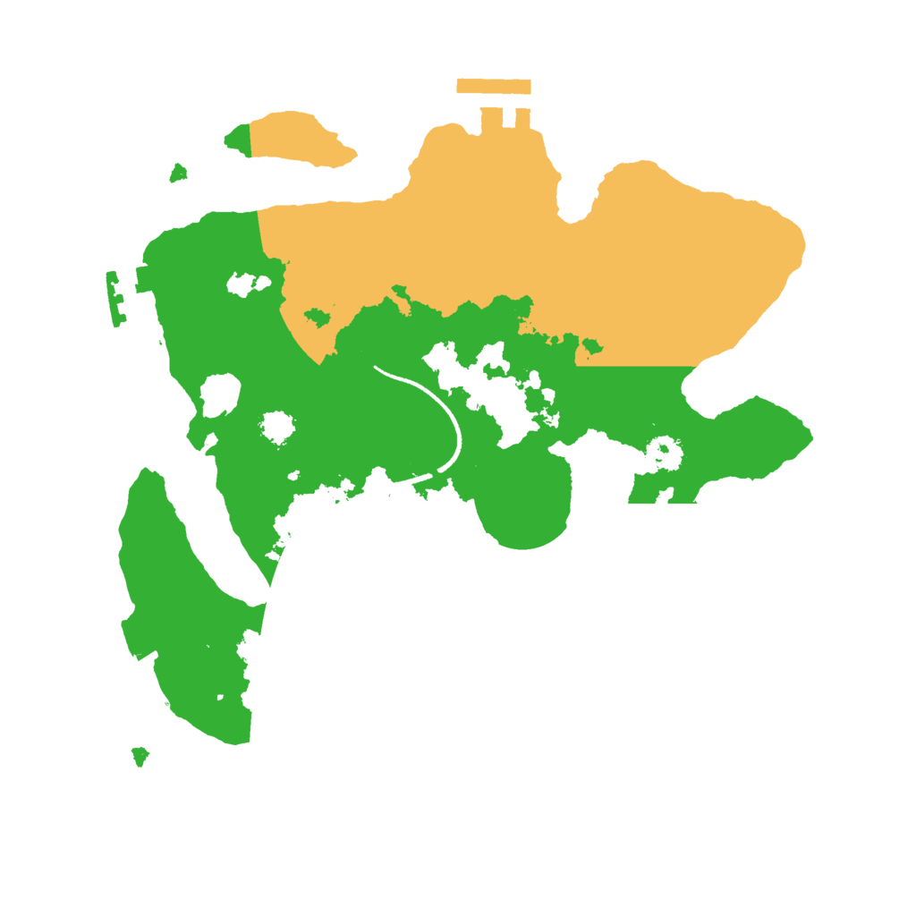 Biome Rust Map: Procedural Map, Size: 2500, Seed: 516554