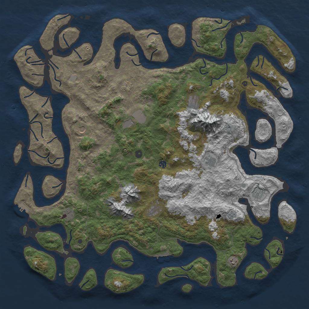 Rust Map: Procedural Map, Size: 6000, Seed: 15948, 19 Monuments