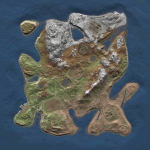 Thumbnail Rust Map: Procedural Map, Size: 3000, Seed: 5, 11 Monuments