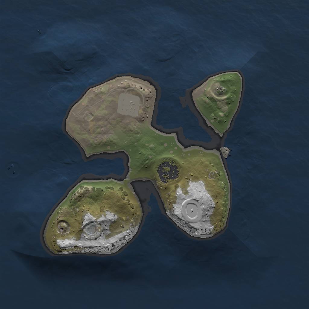 Rust Map: Procedural Map, Size: 1500, Seed: 30, 4 Monuments