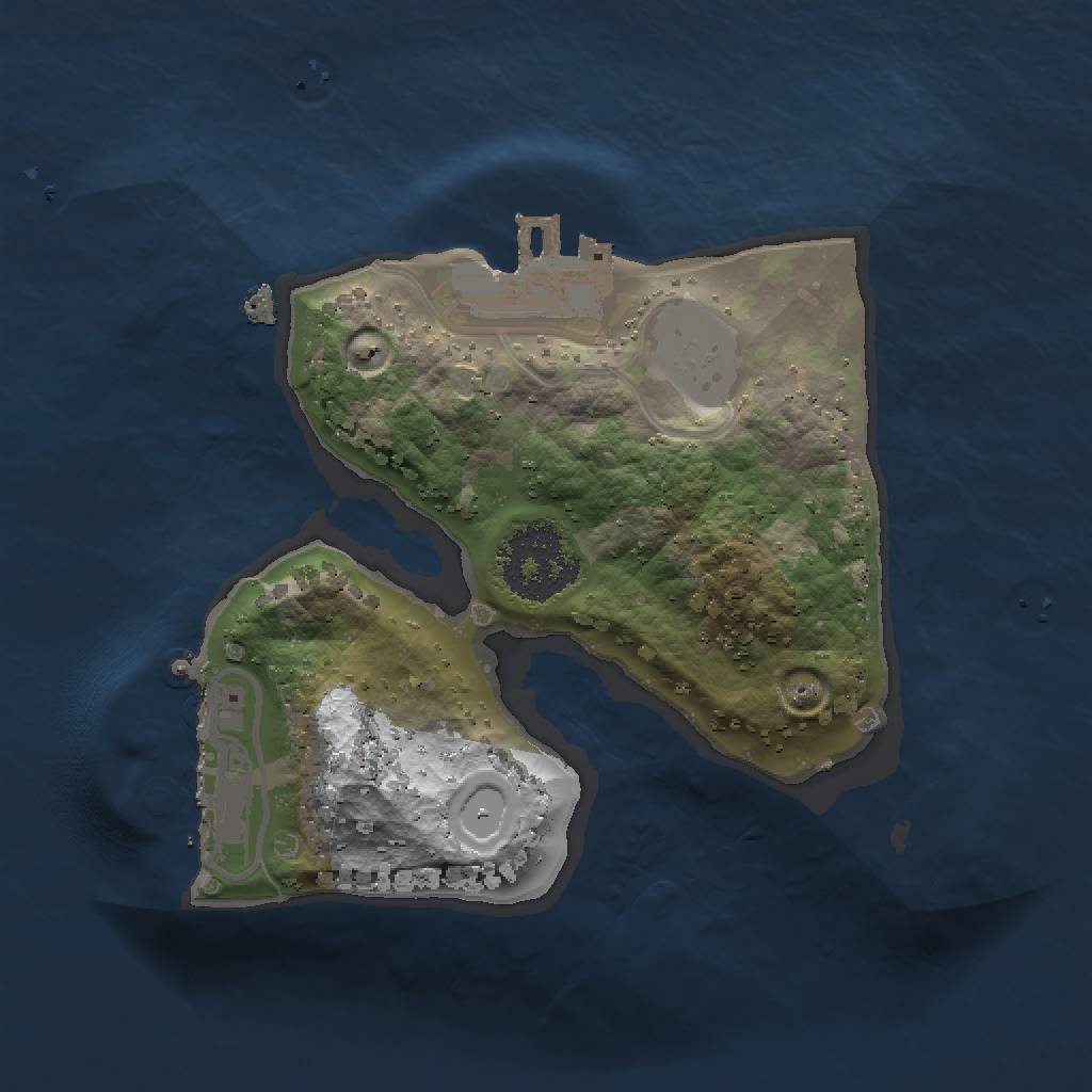 Rust Map: Procedural Map, Size: 1500, Seed: 47, 6 Monuments