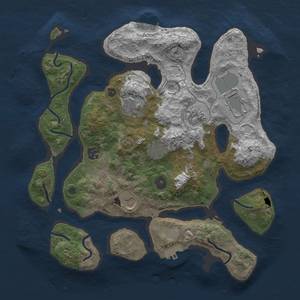 Thumbnail Rust Map: Procedural Map, Size: 3600, Seed: 99, 14 Monuments