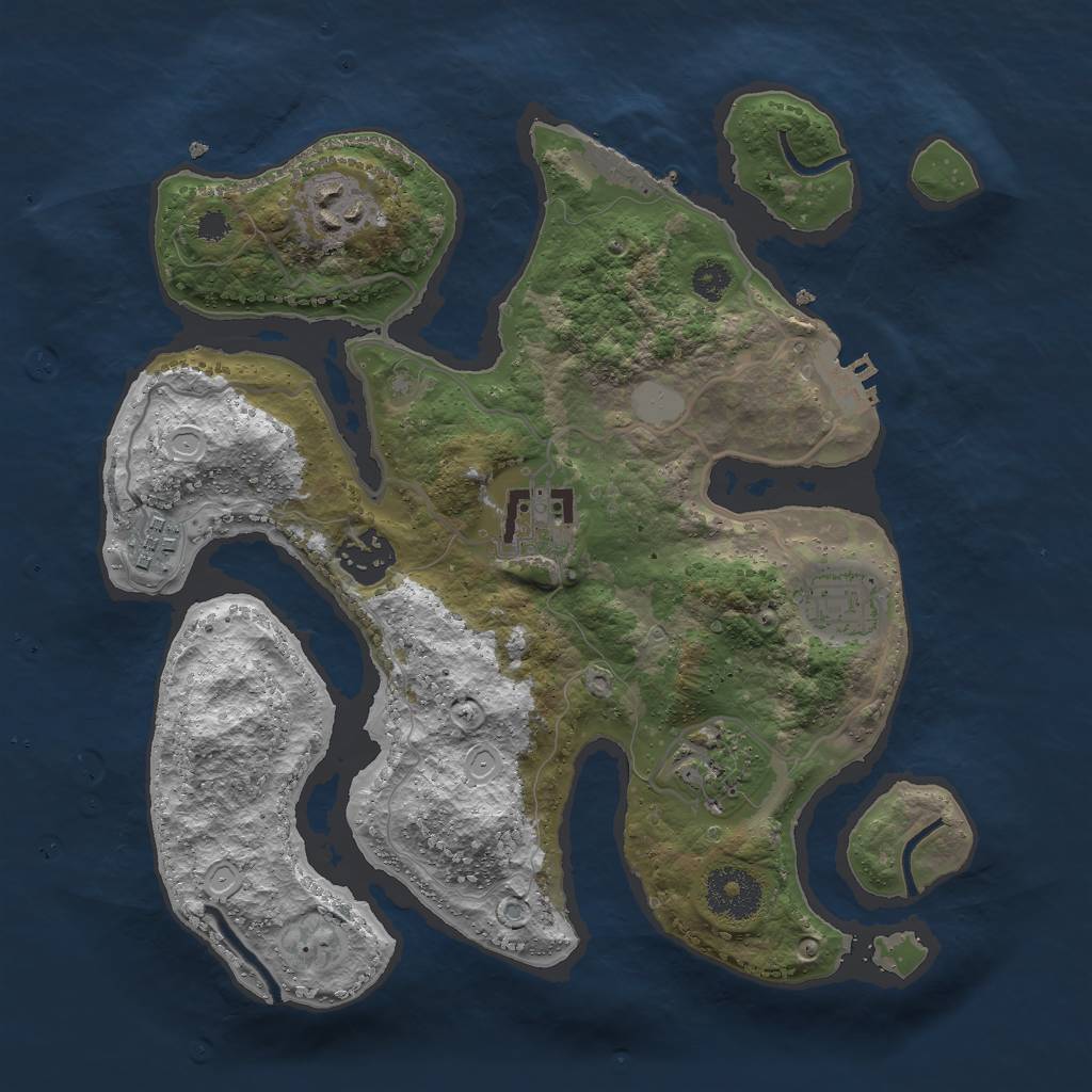 Rust Map: Procedural Map, Size: 3000, Seed: 169889, 13 Monuments