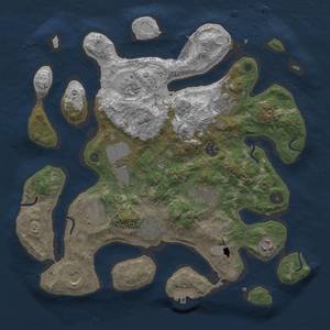 Thumbnail Rust Map: Procedural Map, Size: 3700, Seed: 2064646041, 18 Monuments