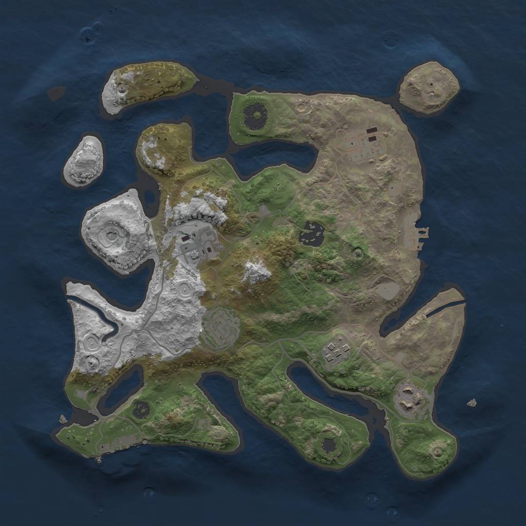 Rust Map: Procedural Map, Size: 3039, Seed: 3059, 14 Monuments