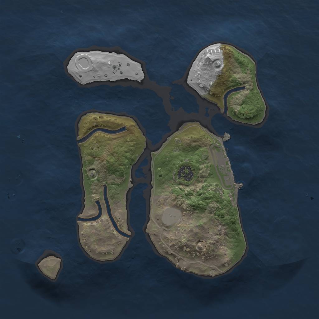 Rust Map: Procedural Map, Size: 2000, Seed: 458148910, 6 Monuments