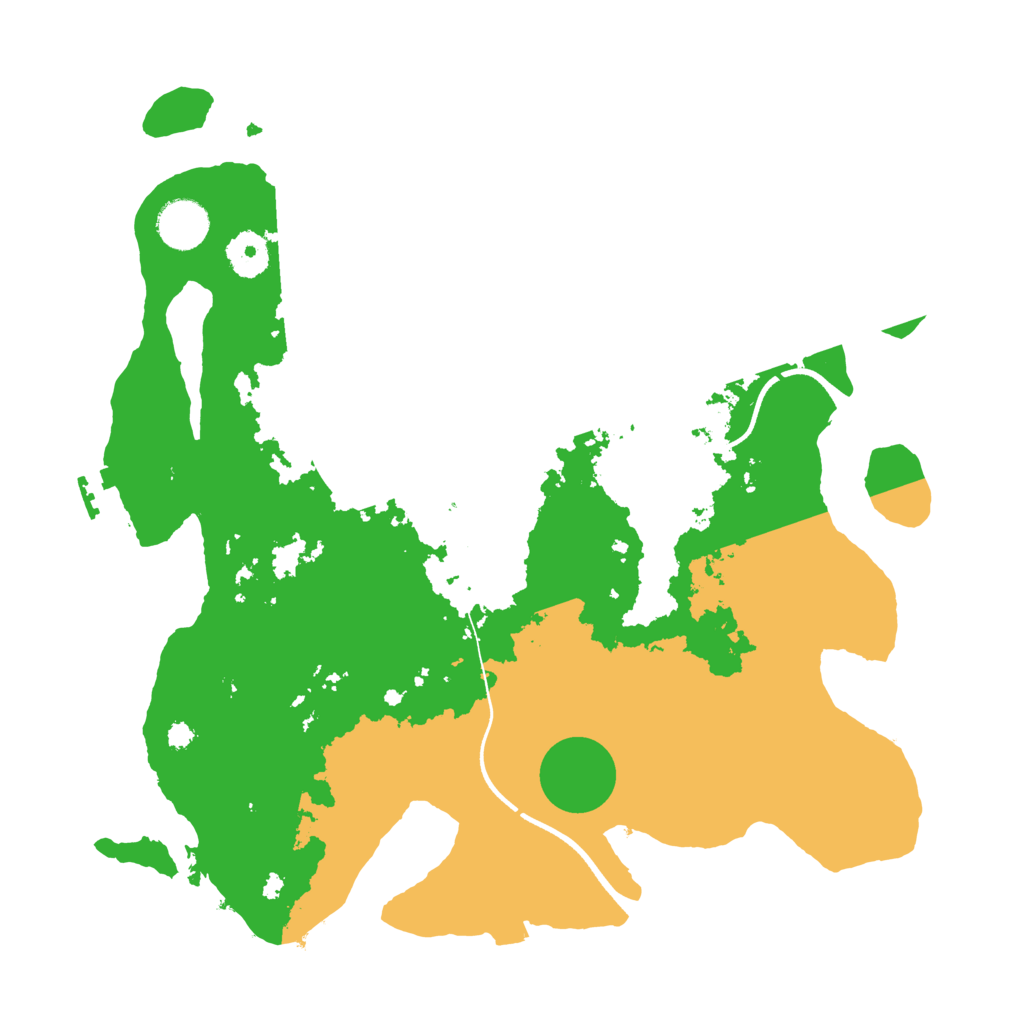 Biome Rust Map: Procedural Map, Size: 3550, Seed: 14127
