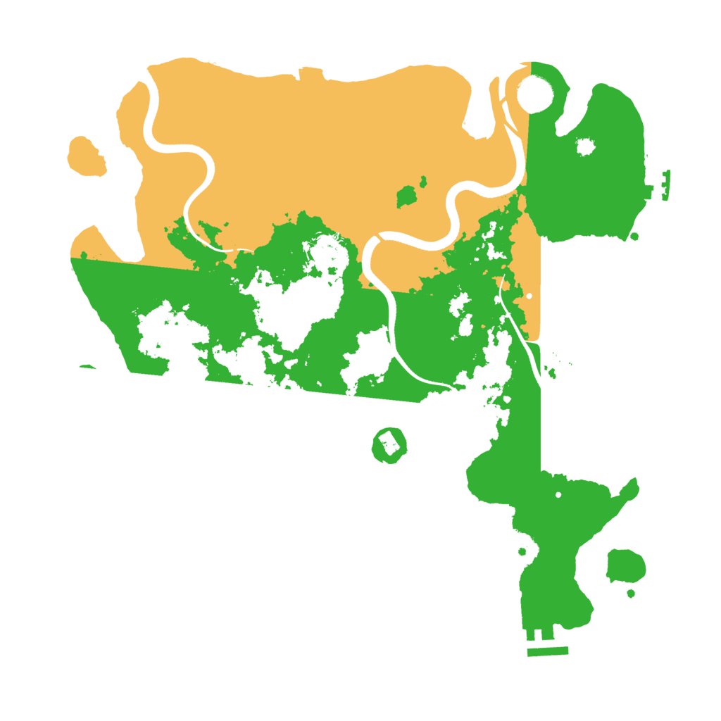 Biome Rust Map: Procedural Map, Size: 3550, Seed: 516543